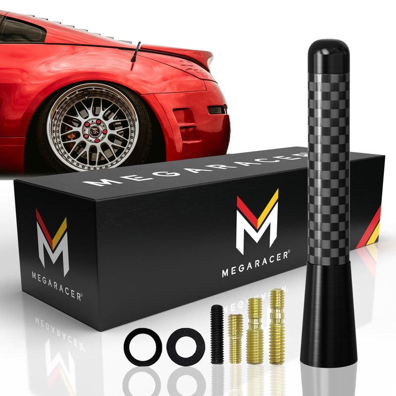 Mega Racer Universal Car Antenna Replacement, Carbon Fiber Antenna for ...