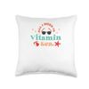 Vitamin D Ocean Beach Summer Holiday Throw Pillow