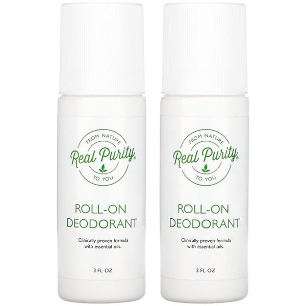 Real Purity, (2 Pack) Roll-On Deodorant