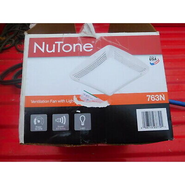 Nutone, 763N, 50 CFM Ventilation Fan w/ Light