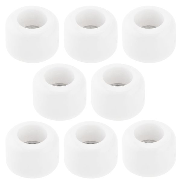 ECSiNG 8Pcs Polyurethane CNC Fingerboard Bearing Wheels Professional Mini Skateboard Ball Bearing Wheels for Wooden Fingerboard White 7.5x5.2mm