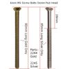 Upvc Door Handle 6mm M6 Screws 2X Gold Security Handle Match