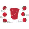 Vikan, Purple Pail,3 gal,PP/SS, 5686