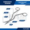 6" Large Double Curved Scissors - Stainless Embroidery Supplies German Grade