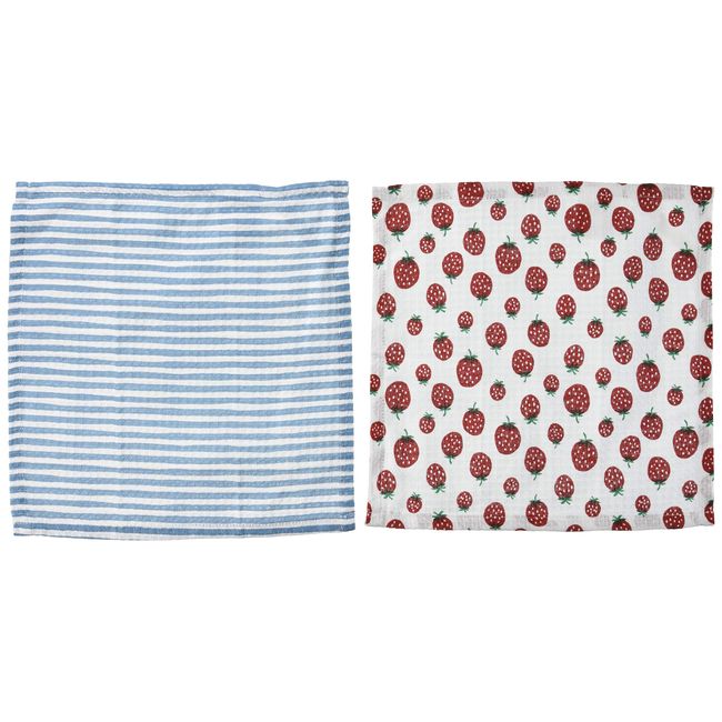 REP 463116 Dish Towels, Fruit Dish Cloth, 2 Pieces, Red, 11.8 x 11.8 inches (30 x 30 cm), 100% Cotton, Gift, Gift, Gift, Birthday, Stylish, Cute, Waffle Fabric