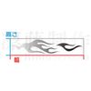 Fire Cutting Sticker 4"W x 0.9"H Red Left and Right