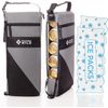 Golf Cooler Bag plus 2 Ice Packs - Keeps Drinks Cold for Hours - Holds 6 Beer Ca