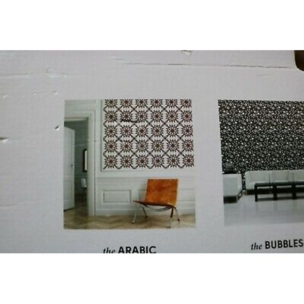 3 SETS MURATTO CORK PATTERN WALL TILES   "ARABIC"  GRAY COLOR