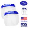 2 PCS Safety Full Face Shield Reusable Washable Protection Cover Face Mask