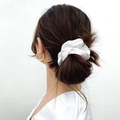Cinaci 40 Pack in 10 Colors Stretchy Silky Satin Hair Scrunchies Ponytail Holders Non Slip Hair Ties Bands Ropes Accessories for Women Girls