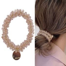 High Quality Sweet Crystal Pearl Hair Tie Ring