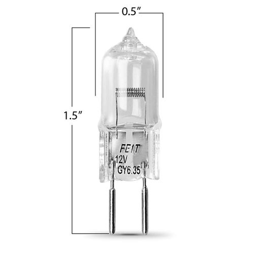Feit Electric BPQ50T4/RP 50-Watt T4 JC Halogen Bulb with Bi-Pin Base, Clear