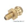 sourcing map Brass Straight Grease Fitting M4 x 0.7mm Thread Hydraulic Grease Fitting Accessories, 20Pcs