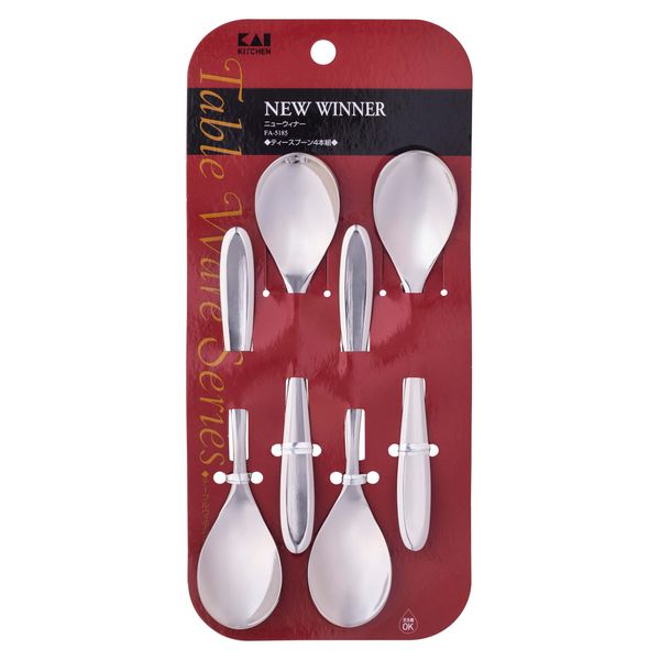 Kai FA5185 Simple New Winner Spoon Tea Set of 4