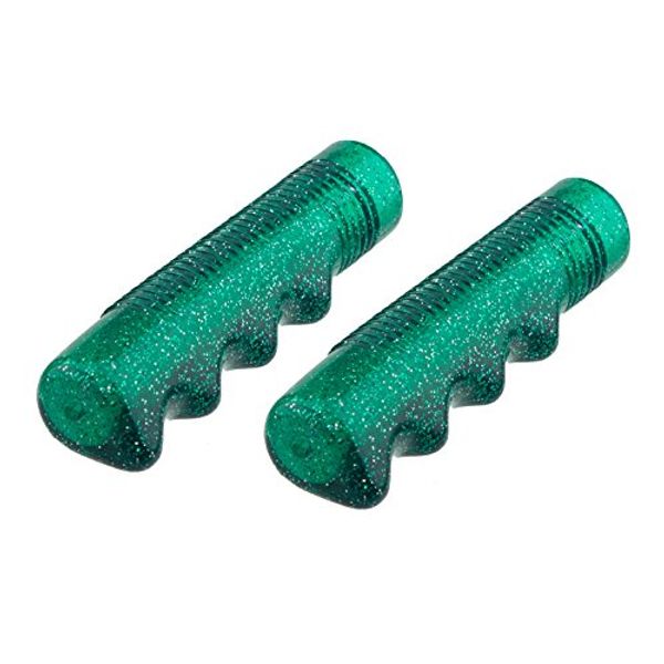 Lowrider Sparkle Flake Bicycle Grips, (Green)