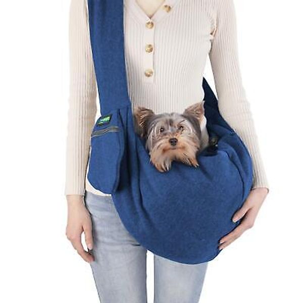 Comfy Pet Sling for Small Dog Cat with Adjustable Strap, Hand Free Sling Bag ...