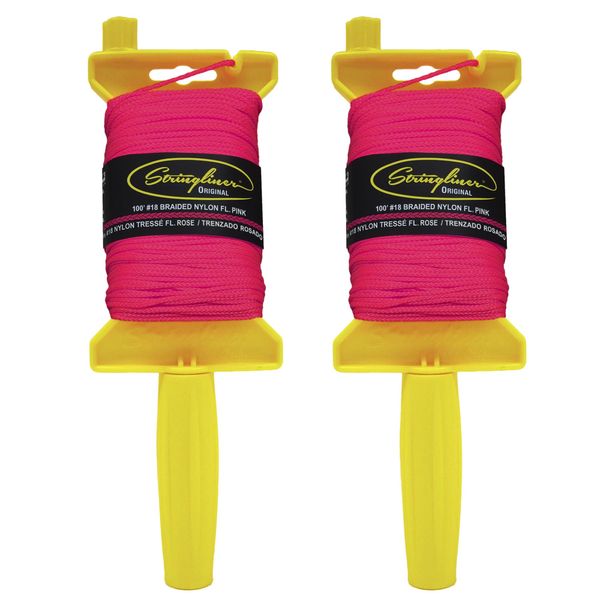 Stringliner 11462 Original Mason’s Line Reels. Stringliner® Original BRAIDED FL PINK 250'. (2 Pack)
