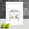 Camper van presents - personalised camper van word art print (A4 framed)