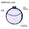 Monall Makeup Remover Puff, String Band, Design Patent, Pack of 3