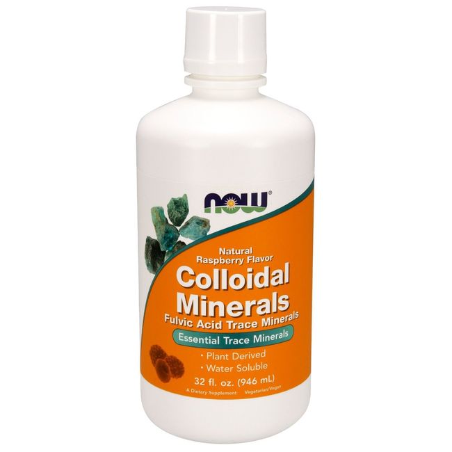 NOW Foods Colloidal Minerals Liquid, Raspberry, 32 fl. oz.