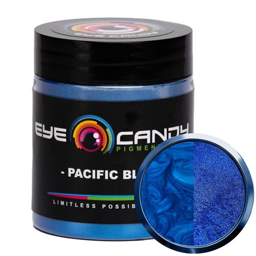 Eye Candy Pigments Premium Blue Mica Powder - Pacific Blue (25gr) - for Epoxy, Resin, Soap, Paint, Woodworking, Acrylic Pouring, Bath Bombs, Fishing Lures - DIY Arts and Crafts Additive
