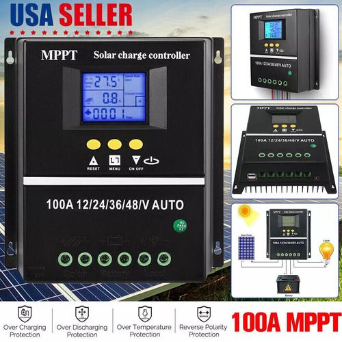 4000W 100A MPPT Solar Charge Controller USB 12V 24V 36V 48V PV Battery Regulator