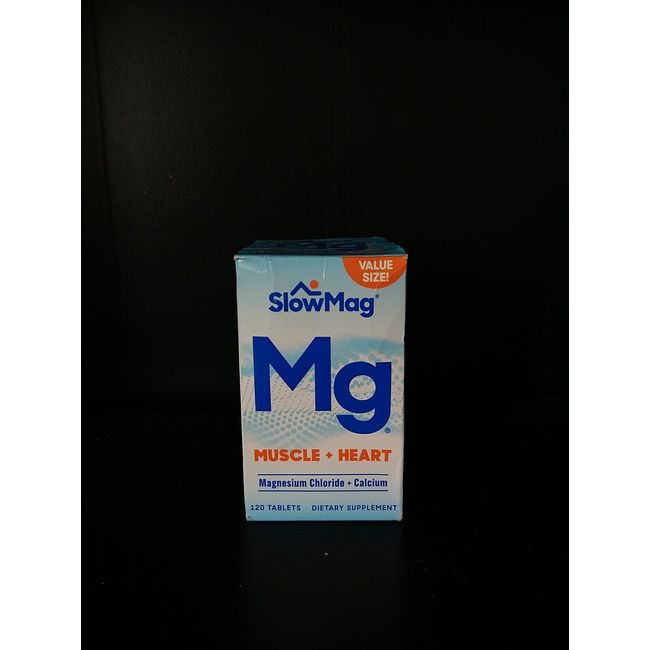 Slow-Mag Mg Muscle + Heart Magnesium Chloride & Calcium (120 tablets)