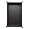 HIGH FIVE Rectangular Leather Tray, Tray, Small Storage Box, Accessories, Remote Control, Keys, Wristwatch, Ring, Black