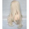 BLUPLE Platinum Blonde 60# Synthetic 13x4x1 T-Lace Front Wig Long Natural Wavy Heat Resistant Synthetic Hair Replacement Full Wigs Middle Part for Women 22 Inch