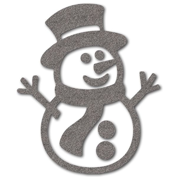 Reflektor Bügelbild Schneemann, Applikation Winter-Motiv, reflektierend