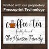 Personalized Coffee & Tea Bar Kitchen Sign