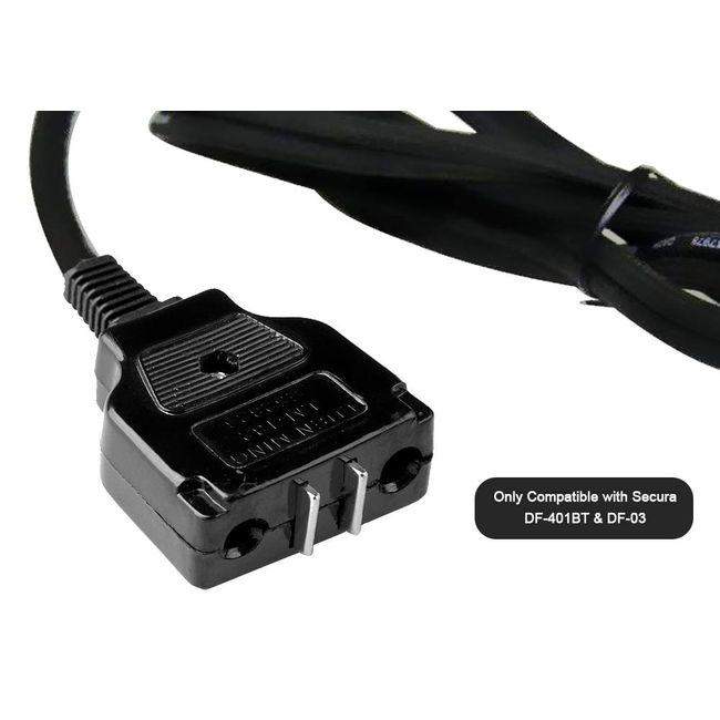 Secura Magnet Power Cord (Only Compatible L-DF401B-T Deep Fryer), 1M, Black
