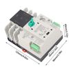3P 110VPower Automatic Transfer Switch 63A Din Rail Type Mini ATS Backup Emergency Power Electrical Selector Generator Changeover Switch