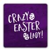 Shopagift Crazy Easter Lady 2 Pack Coasters - 9cm x 9cm