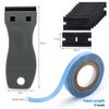 EHDIS Hair Extension Tapes with Plastic Scraper, Double Sided Hair Tape for Hair Extensions Lace Wig Hairpiece Toupee Hair Weft, 8mm x 3yards