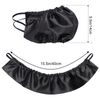 MIKIMIQI Beard Bandana, 2 Pack Men Beard Bib Black Beard Covers Soft Comfortable and Silky Satin Facial Hair Apron Guard Bonnet Rag Man Bedtime Bib Beard Cap Ear Beard Bandana