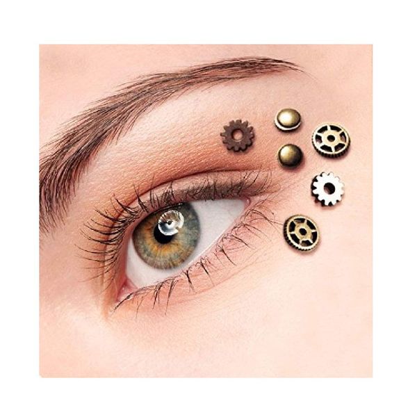 Steampunk Gothic Eye Decals Womens Perfect For Steampunk Clothing Accessories Dress Up Clock Parts Steampunk Gears 6pcs