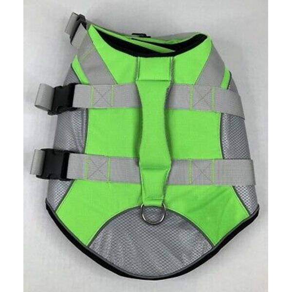 Pet Dog Life Jacket Swimming Durable Safety Vest Reflective Stripe Pull Handle L