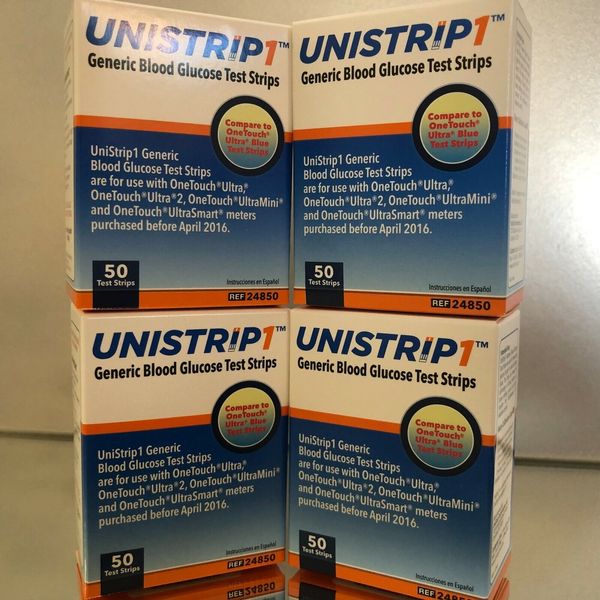 Unistrip 1 Blood Glucose Test Strips 200 Qty.  Exp 12/2024. Free shipping