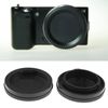 YINETTECH 2 Sets Front Body Cap & Rear Lens Cap Cover Kit Compatible with Sony Alpha E Mount A6600/A6500/A6400/A6300/A6100/A6000/A5100/A5000/A7R IV Digital Cap Camera