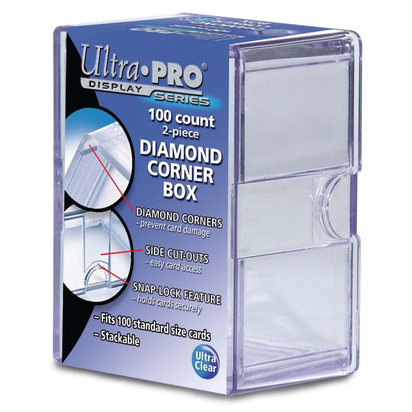 Ultra Pro Diamond Corners 100 Count Clear Card Storage Box (SF100D)