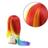 Healifty Rainbow Dash Wig Rainbow Dash Wig Cosplay Wig Gradient Color Charming Full Wigs For Cosplay Girls Party or Daily Use Wig Cap () Fashion Dolls Fashion Dolls