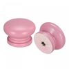 sourcing map Round Wood Knobs, 10pcs 33x23mm Pull Handles for Drawer with Screws Pink