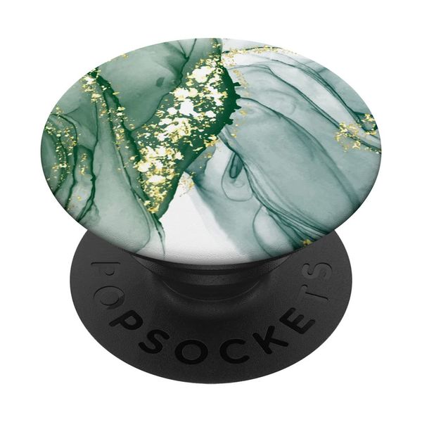 Elegant Jade Green Pattern and Dark Forest Green PopSockets Swappable PopGrip