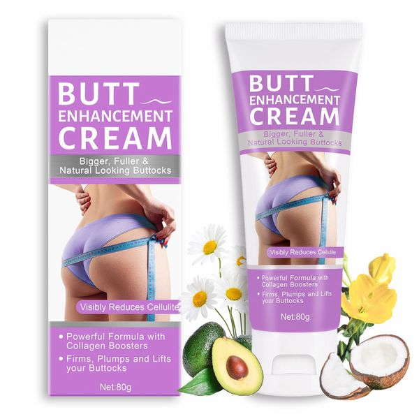 EHIOG Gesäß Enhancement Cream, Butt Enhancement Cream, Hip Lift Up Cream, Befeuchten Sie das Gesäß, massieren Sie es, um das Gesäß zu straffen und ein pralles Gesäß zu formen, 80g