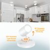 CLOUDY BAY LED Flush Mount Ceiling Spot Light,CRI90+ 9W 3000K 4000K 5000K Selectable Dimmable,Adjustable Tilt Angle Ceiling Track Light Head,White