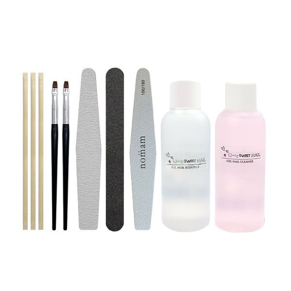 Groovy Nail Groovy Nail Nail Tool Consumables Set File/Gel Brush/Buffer/Wood Stick/Remover/Cleaner Kit Nekoposu Not Available @