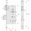 ABUS Tür-Einsteckschloss ES Universal S mit Buntbartschlüssel silber D-58392