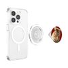 Cute Tabby Cat Black Outline Art PopSockets PopGrip for MagSafe