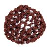 QHP Diamante Faux Pearl Hair Net (Brown)